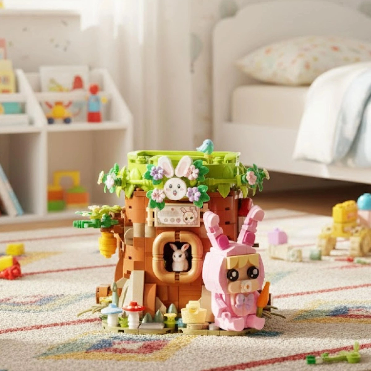 LOZ Creative Serisi Pembe Sevimli Tavşan LZ1242 617 Parça Blok Oyuncak