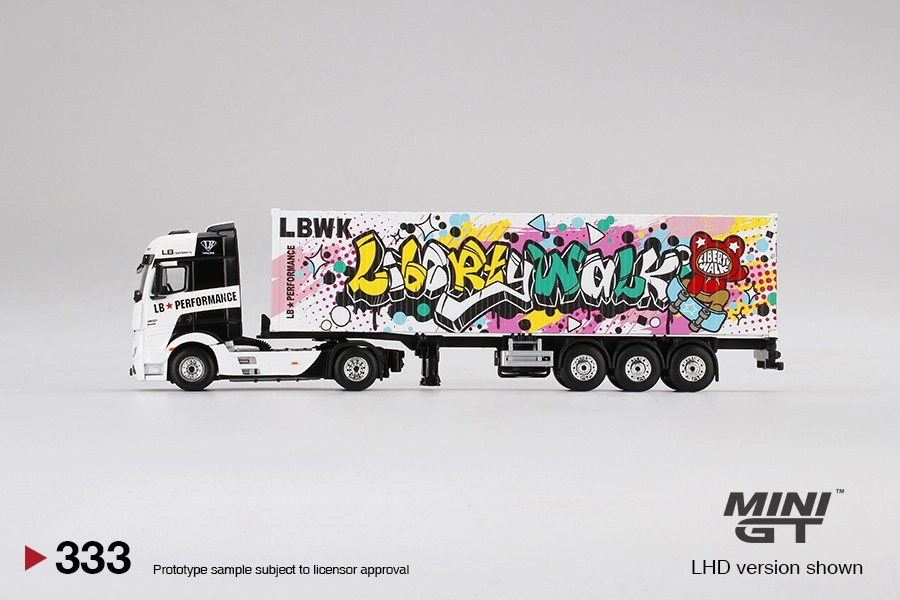 Mini GT Mercedes Benz Actros W740 Ft Container LBWK Kuma Graffiti