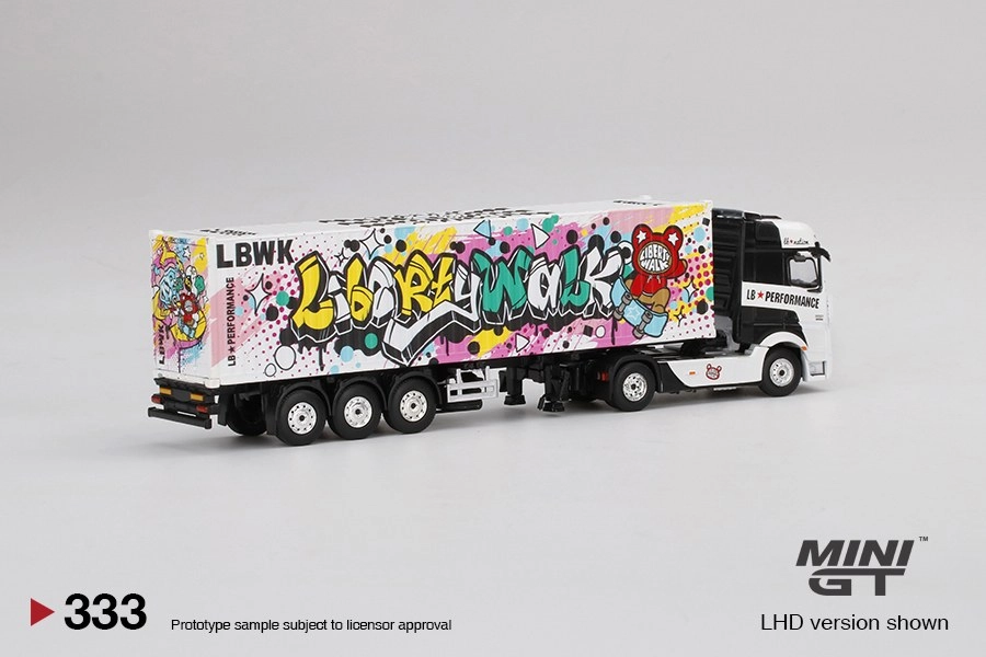 Mini GT Mercedes Benz Actros W740 Ft Container LBWK Kuma Graffiti