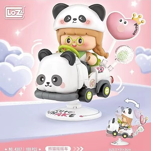 LOZ LZ-4307 LOZ Panda Sallanan Sürüş 188 Parça Block Oyuncak