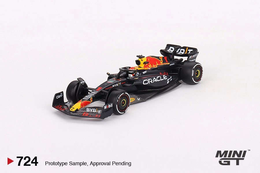 Mini GT Oracle Red Bull Racing RB19 #1  Max Verstappen  2023 F1  2023 Bahrain GP Winner MGT00724