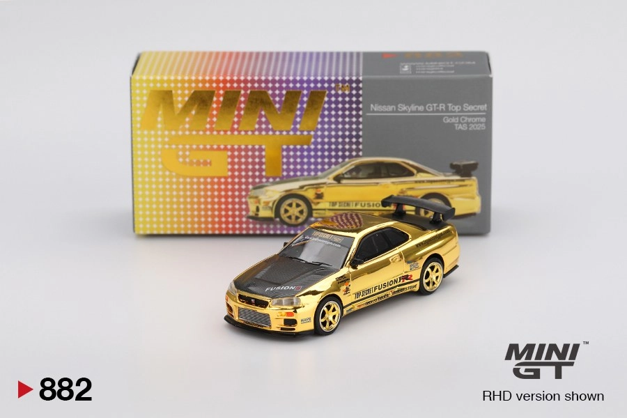 MINIGT Top Secret TAS 2025 Gold Chrome Set MGTS0013