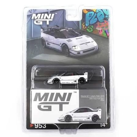 Mini GT Mazda AZ-1 Liberty Walk LB40 White 2024 Tokyo Auto Salon Blister