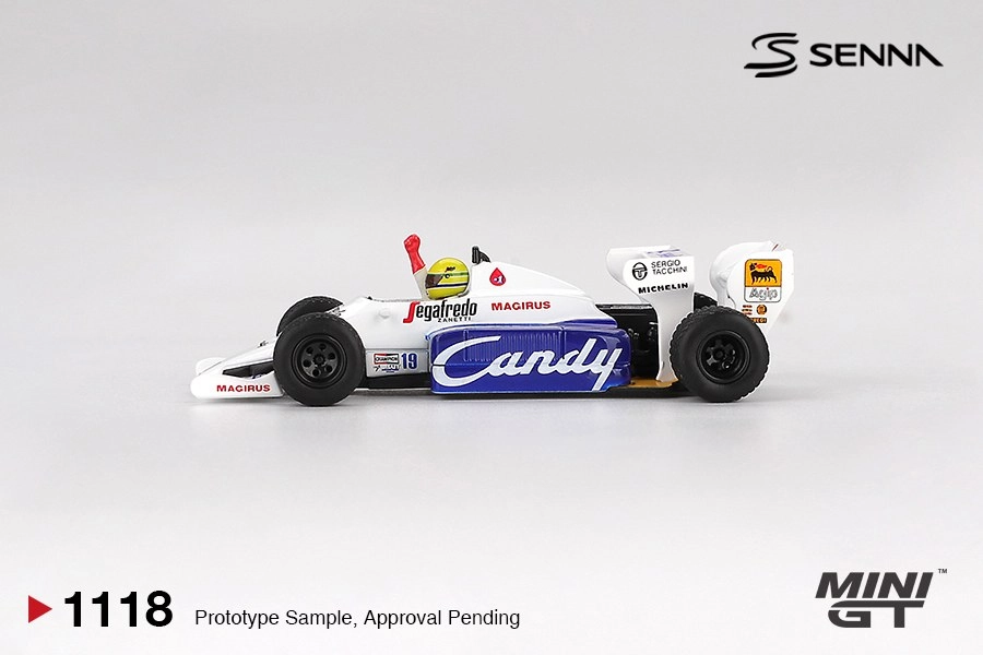 Mini GT Toleman TG184 #19 Ayrton Senna 1984 Monaco Grand Prix 2nd Place