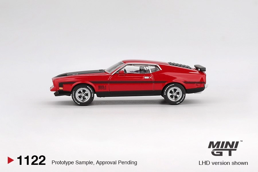 Mini GT Ford Mustang Mach1 1971 Race Red Blister
