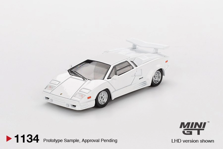Mini GT Lamborghini Countach 25th Anniversary White