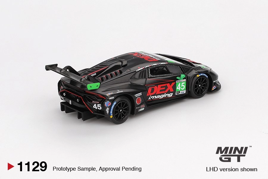Mini GT Lamborghini Huracán GT3 EVO2 #45 No. 45 DEX Imaging  2024 IMSA Daytona 24 Hrs