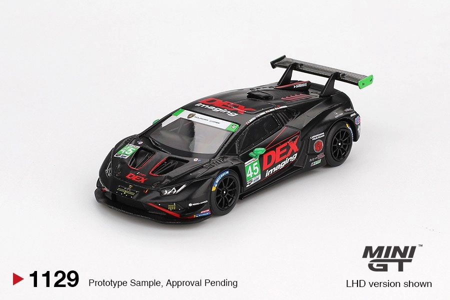 Mini GT Lamborghini Huracán GT3 EVO2 #45 No. 45 DEX Imaging  2024 IMSA Daytona 24 Hrs