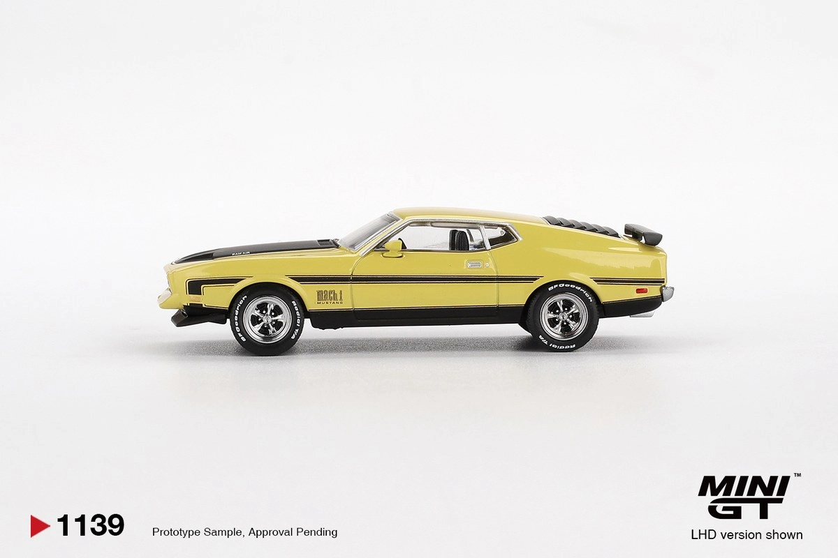Mini GT Ford Mustang Mach1 Grabber Yellow Blister