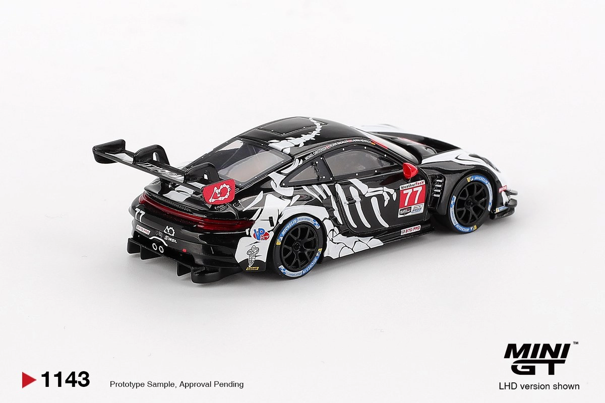 Mini GT Porsche 911 GT3 R #77 AO Racing 2025 IMSA Petit Le Mans MGT01143