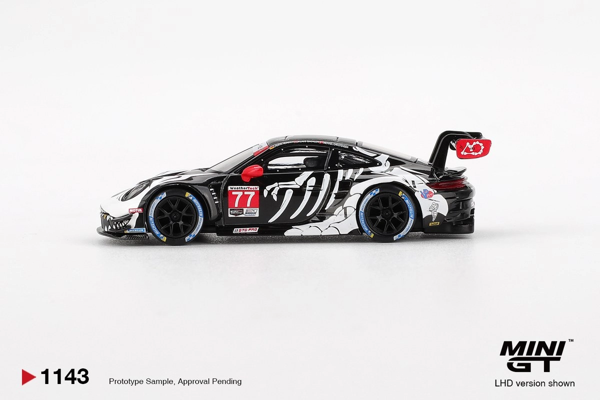 Mini GT Porsche 911 GT3 R #77 AO Racing 2025 IMSA Petit Le Mans MGT01143