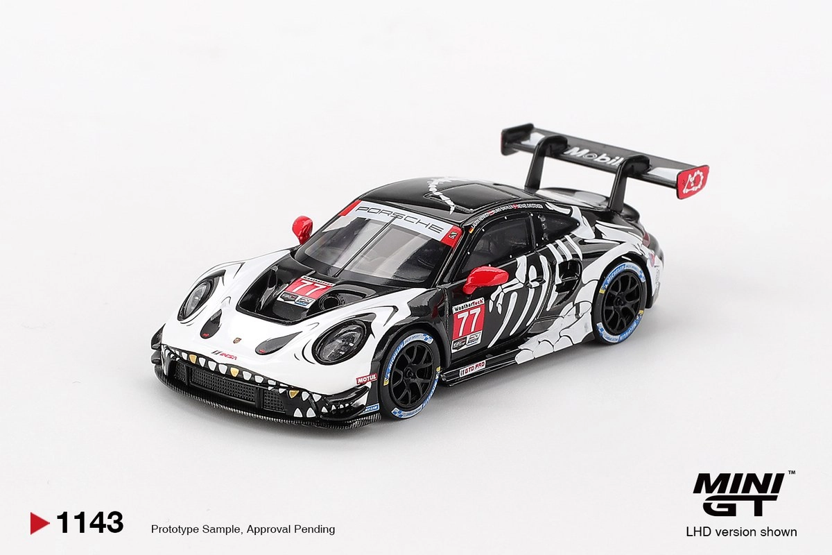 Mini GT Porsche 911 GT3 R #77 AO Racing 2025 IMSA Petit Le Mans MGT01143