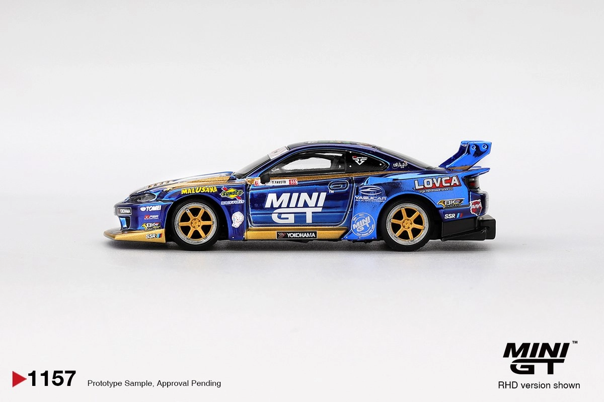 Mini GT Nissan Silvia (S15) LB-Super Silhouette #555 Team MINI GT Liberty Walk 2025 Formula Drift