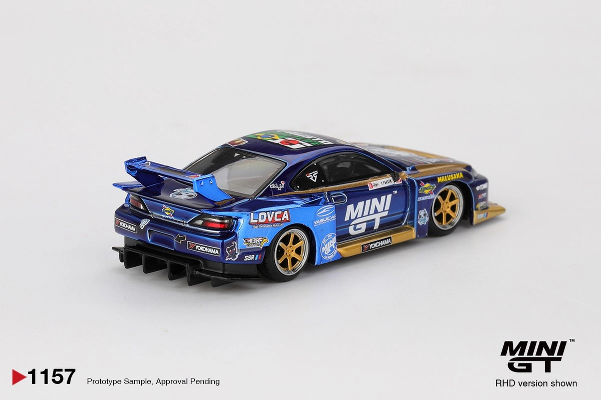Mini GT Nissan Silvia (S15) LB-Super Silhouette #555 Team MINI GT Liberty Walk 2025 Formula Drift