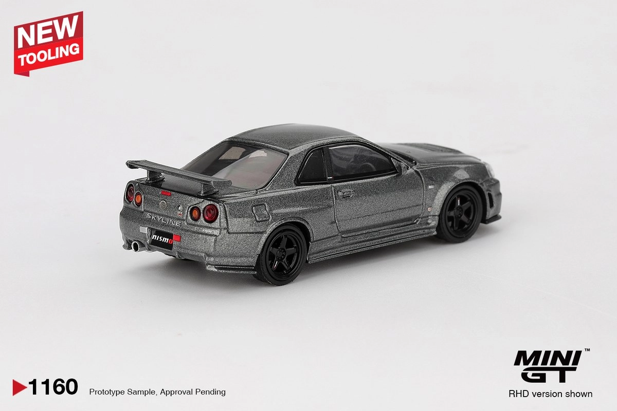 Mini GT Nissan Skyline GT-R Dark Metal Gray (NISMO BNR34 CRS Version)