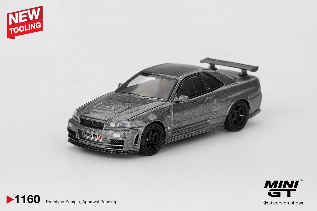 Mini GT Nissan Skyline GT-R Dark Metal Gray (NISMO BNR34 CRS Version)