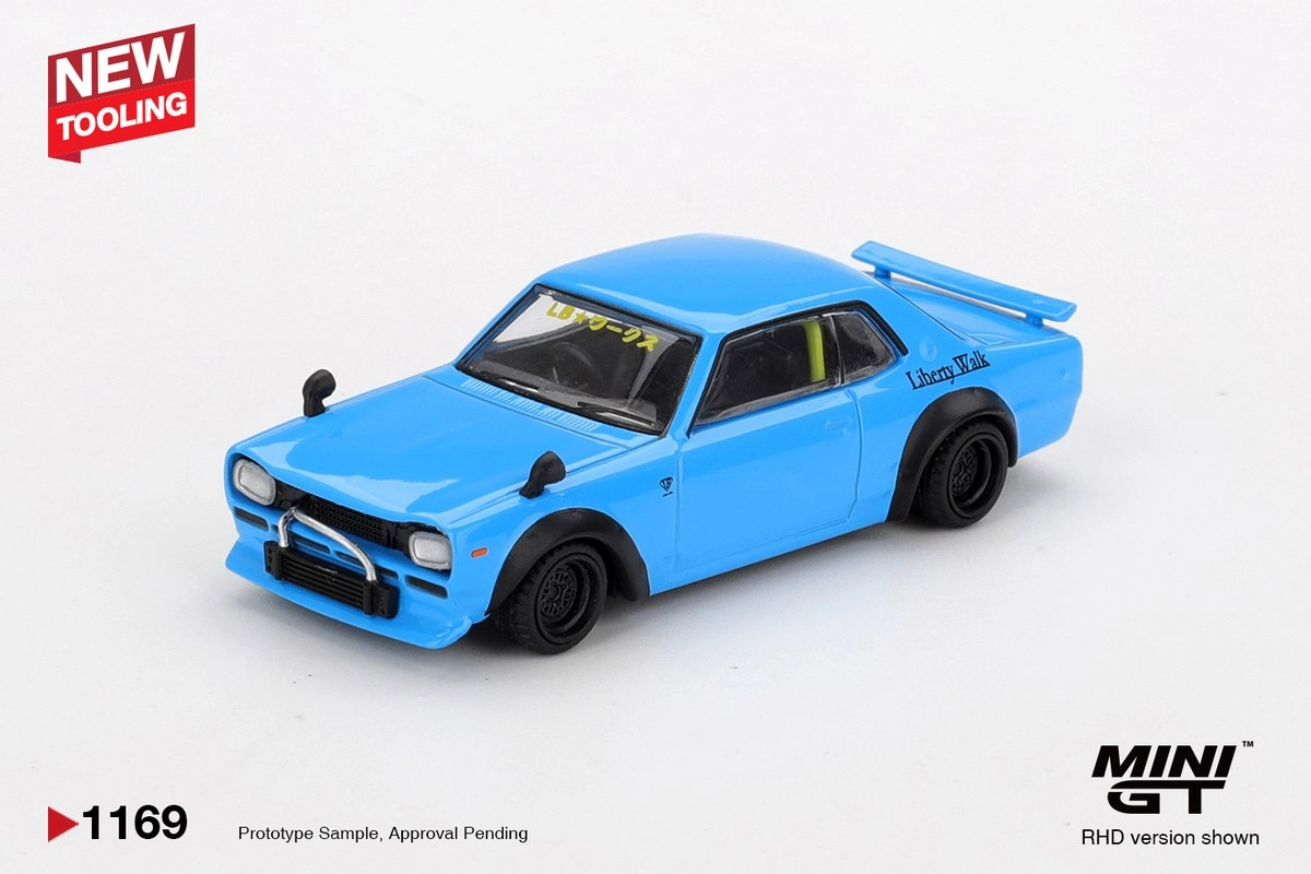 Mini GT Nissan LB★Works HAKOSUKA Baby Blue