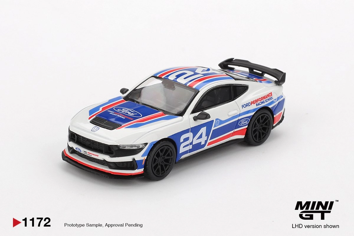 Mini GT Ford Mustang Dark Horse #24 Ford Performance Racing School MGT01172