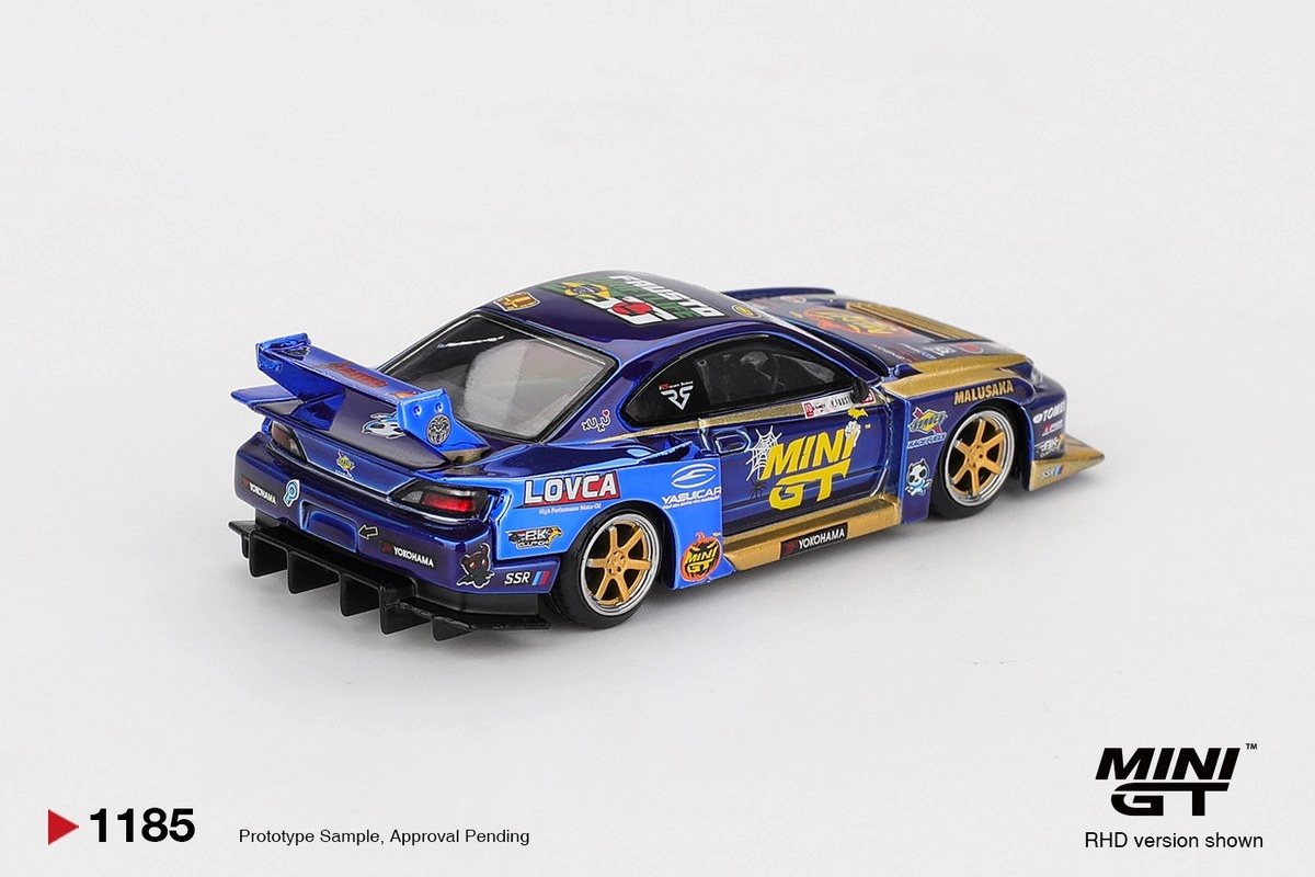 Mini GT Nissan LB-Super Silhouette S15 SILVIA #555 Team MINI GT Liberty Walk 2025 Formula Drift Halloween Special