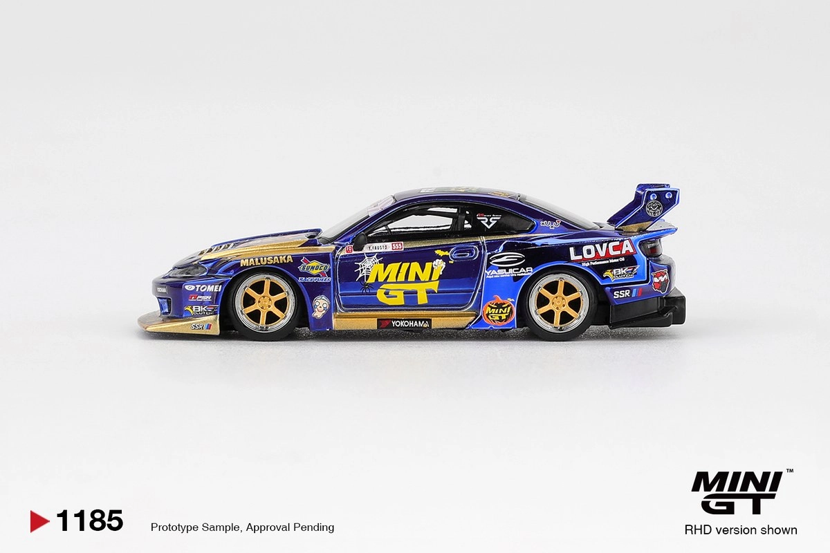 Mini GT Nissan LB-Super Silhouette S15 SILVIA #555 Team MINI GT Liberty Walk 2025 Formula Drift Halloween Special