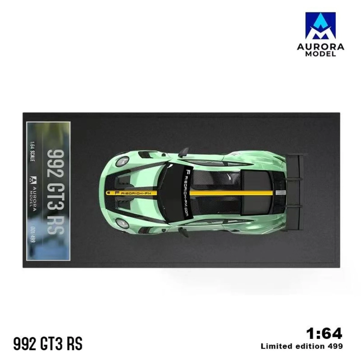 TimeMicro Aurora Model 1:64 Porsche 992 GT3 RS Altin & Beyaz