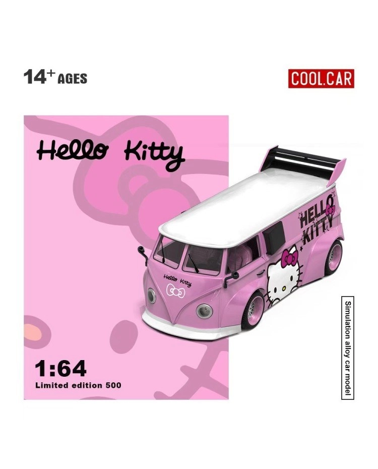 Cool Car Volkswagen T1 Pickup Light Pink Hello Kitty