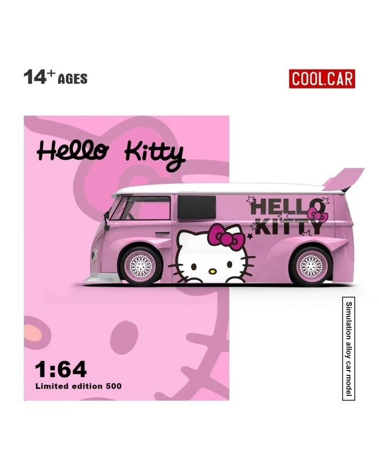 Cool Car Volkswagen T1 Pickup Light Pink Hello Kitty