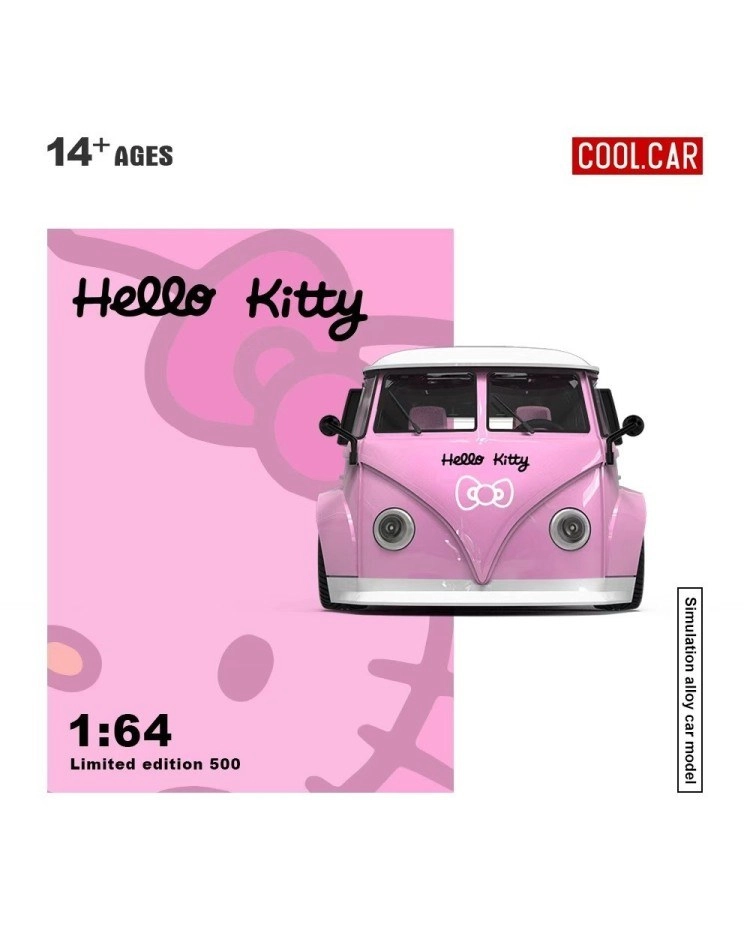 Cool Car Volkswagen T1 Pickup Light Pink Hello Kitty