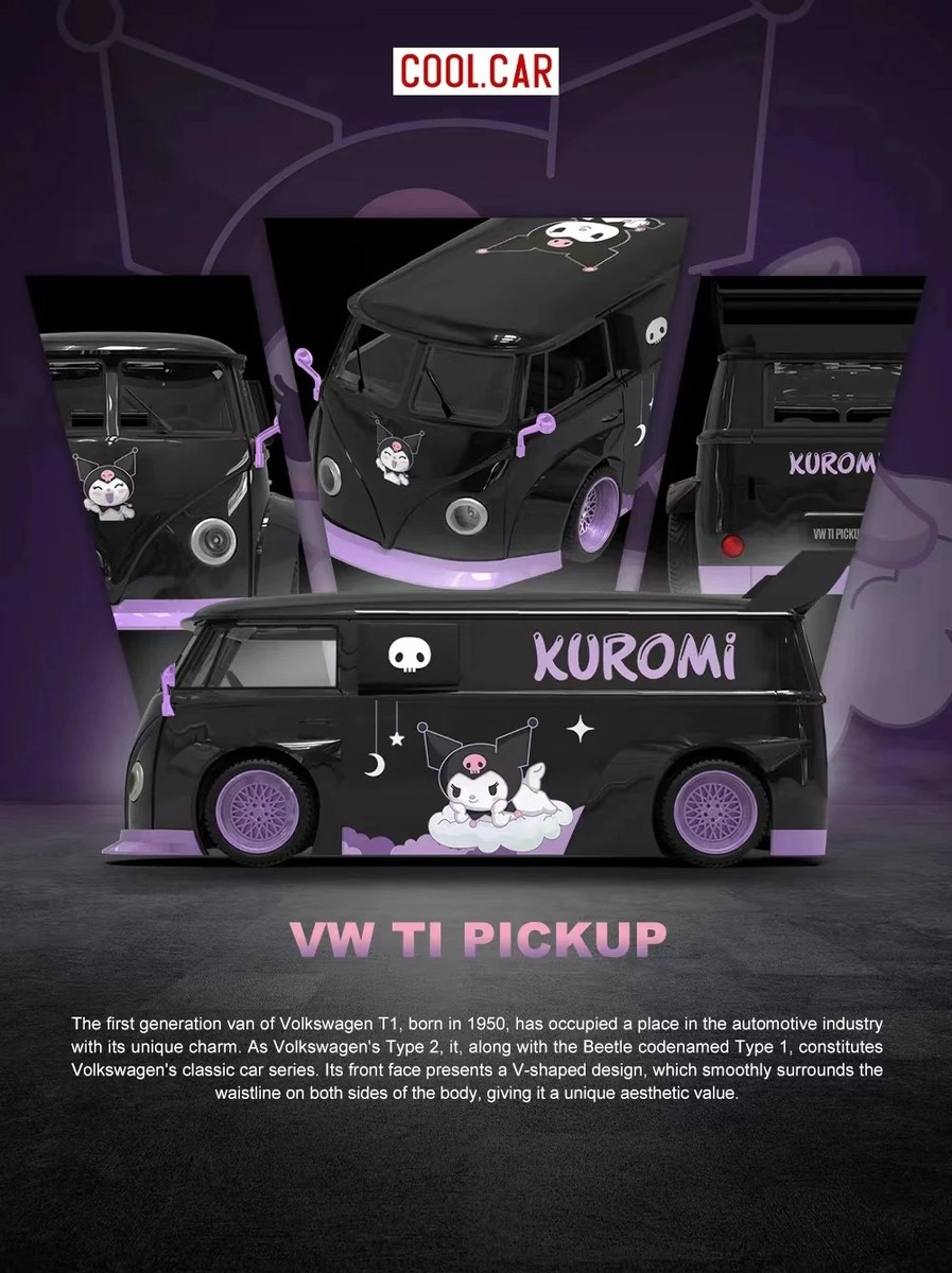 Cool Car Volkswagen T1 Pickup Kuromi Purple