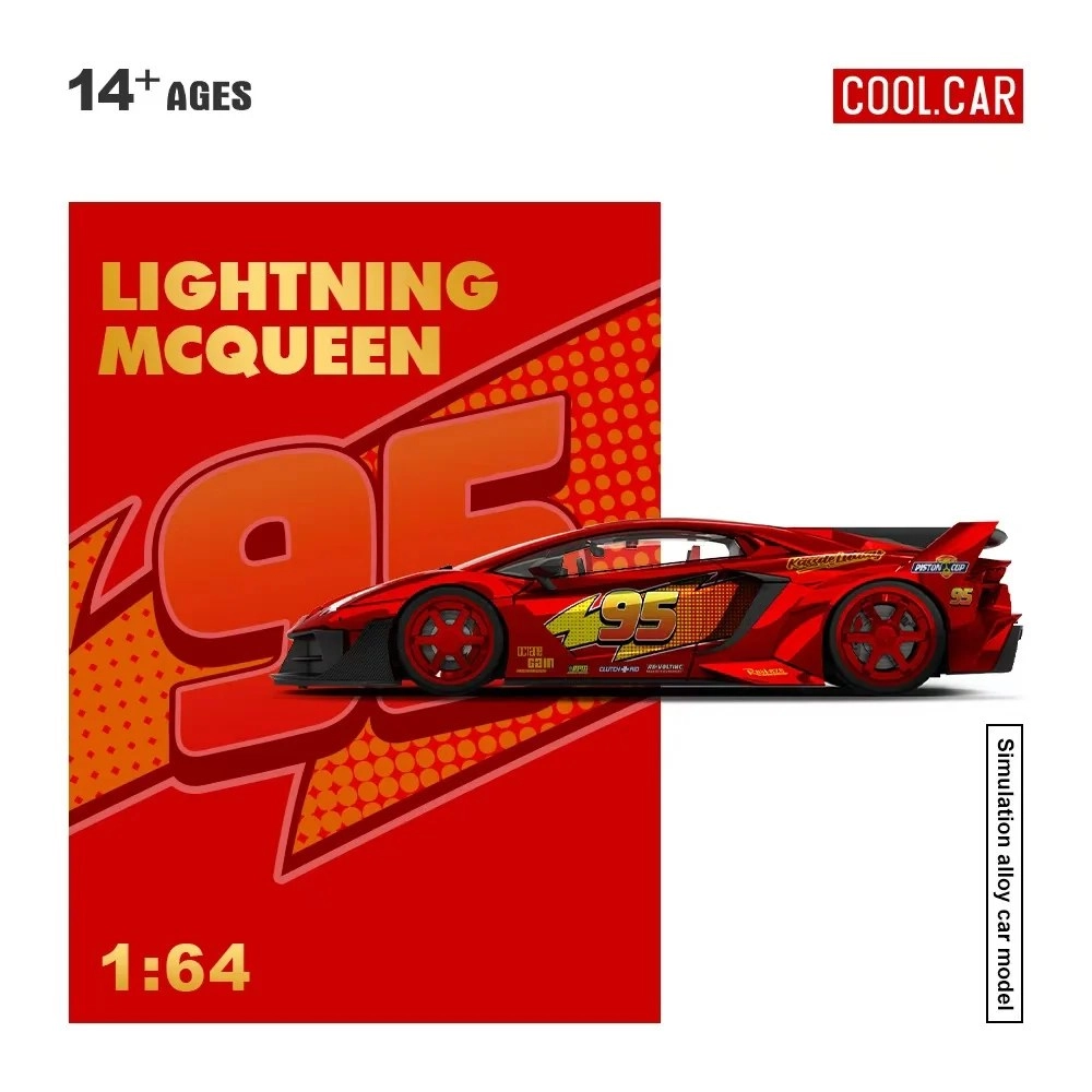 Cool Car Lamborghini Aventador GTEVO Lighting Mcqueen Metallic red