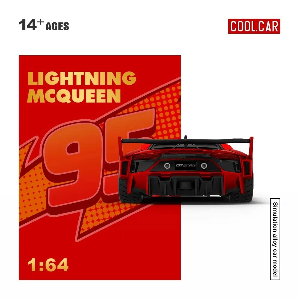 Cool Car Lamborghini Aventador GTEVO Lighting Mcqueen Metallic red