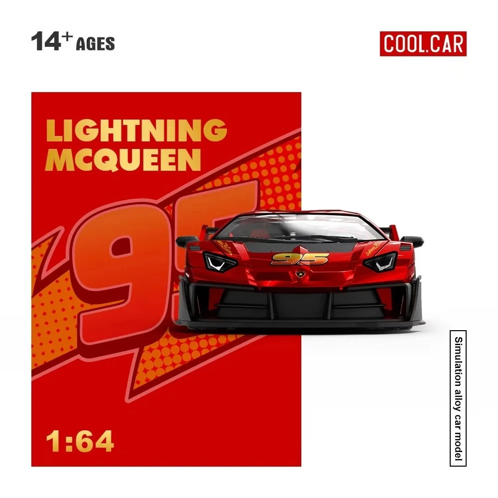 Cool Car Lamborghini Aventador GTEVO Lighting Mcqueen Metallic red