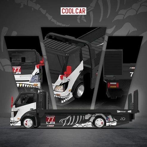 Cool Car H300 Flatbed Transport Trailer #77 Skeleton Rexy