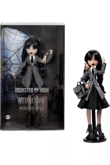 Monster High X Wednesday Addams Okul Üniformalı Figür