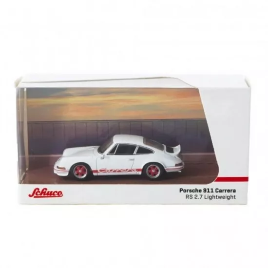Tarmac Works 1/64 Porsche 911 Carrera RS 2.7 Lightweight White/Red - Schuco X